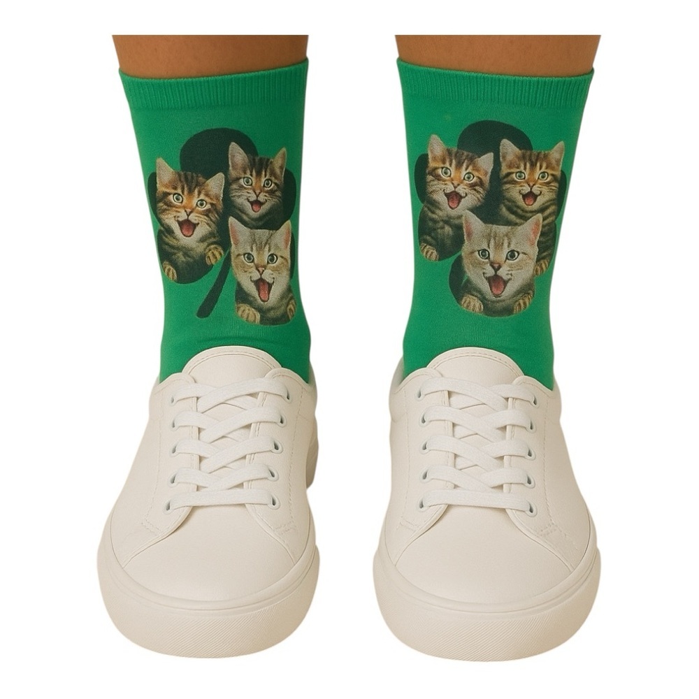 Special Thanks Cat Clover Dress Socks (2 Pairs) Size 6–12